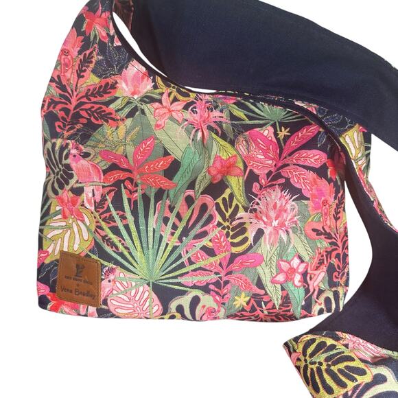 New Hope Girls x Vera Bradley Cotton sling crossbody rain-forest navy + pouch - Picture 2 of 14